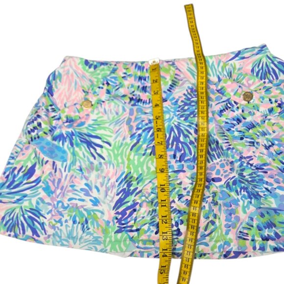 Lilly Pulitzer Skirt, Lined Skort, Colourful Print, Cotton, Pull On, Vacation, L - Picture 3 of 9